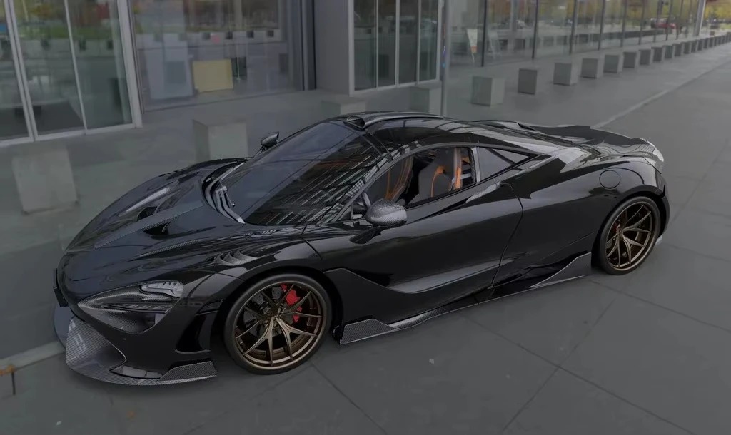 High Quality Fast Delivery Whole Sale Price Prepreg Dry Carbon Fiber Duke Front Lip Body Kits for  720S